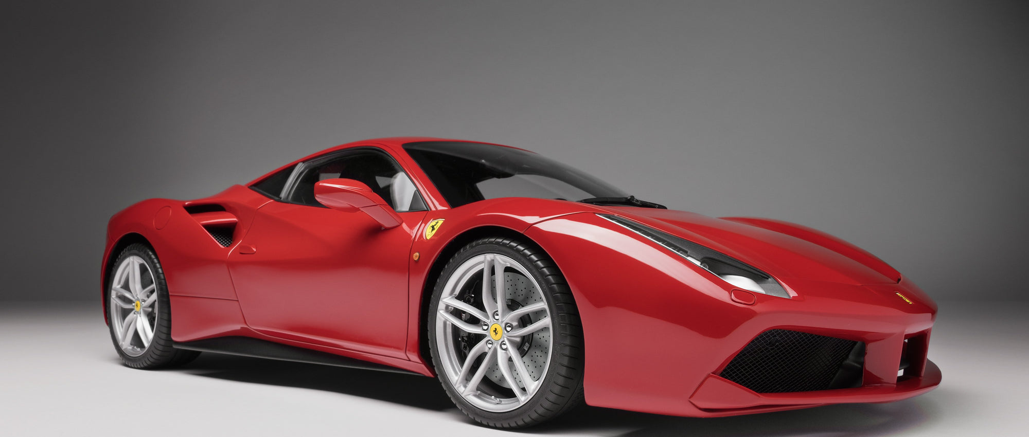ferrari - 488 gtb 2015 1/24 - rouge avec livre - les grandes ferrari - 488 gtb 2015 1/24 - rouge avec livre - les grandes