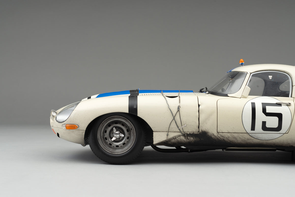 Jaguar Lightweight E-Type (LWE) - 1963 Le Mans - Cunningham & Grossman - Race Weathered - 1:8 scale