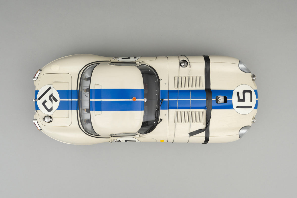 Jaguar Lightweight E-Type (LWE) - 1963 Le Mans - Cunningham & Grossman - Race Weathered - 1:8 scale