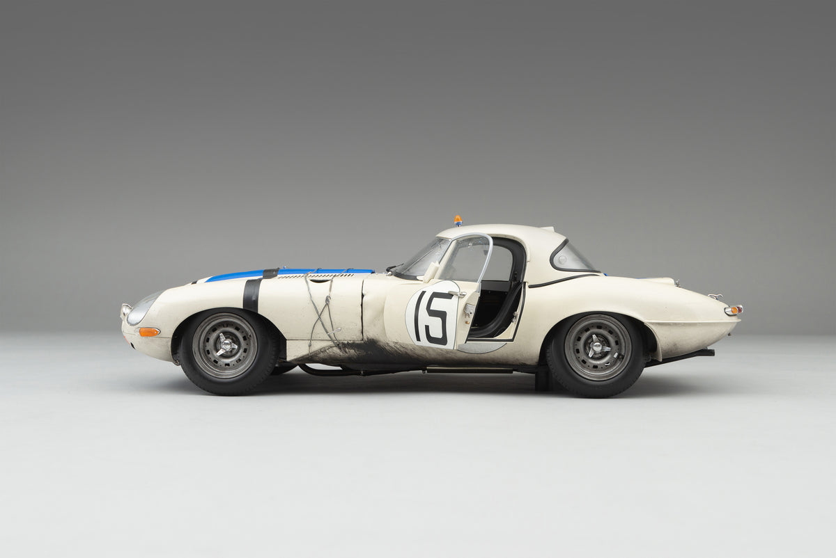 Jaguar Lightweight E-Type (LWE) - 1963 Le Mans - Cunningham & Grossman - Race Weathered - 1:8 scale