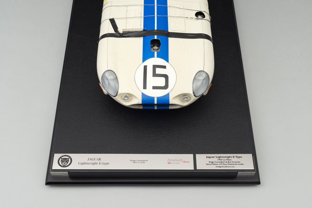 Jaguar Lightweight E-Type (LWE) - 1963 Le Mans - Cunningham & Grossman - Race Weathered - 1:8 scale