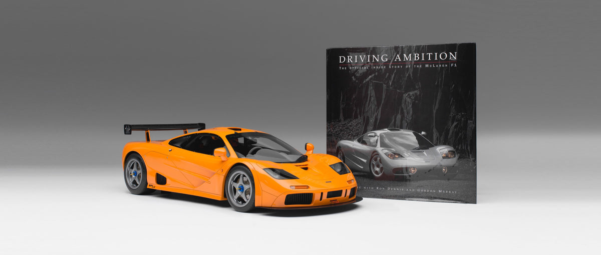 McLaren F1 LM (1995) + Gordon Murray signed Copy of “Driving Ambition”