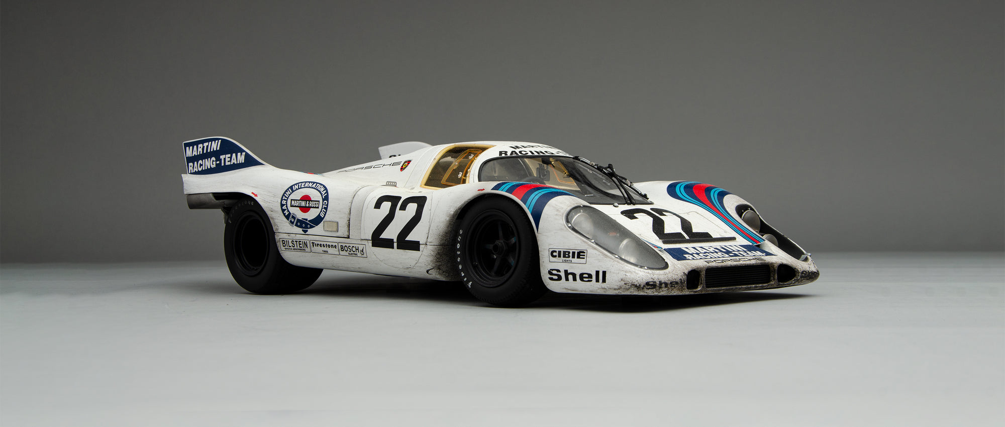 Porsche 917K - 1971 年勒芒冠军 - Martini Livery - Race Weathered