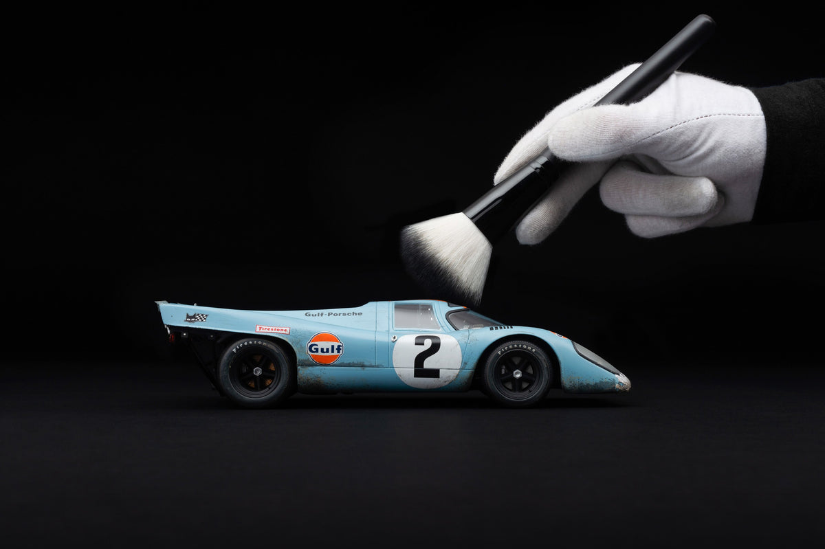 Porsche 917K - Ganador de Daytona 1970 - Librea de Gulf - con suciedad y daños en las carreras 