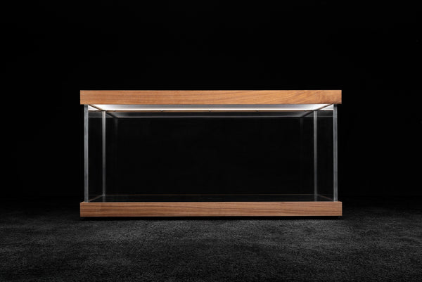Solid Walnut Illuminated Display Case – Amalgam Collection